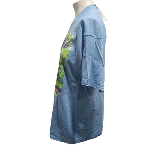 Fruit Of The Loom Brushstrokes By Hazelwood Single Stitch Tee Shirt Deadstock XL - Picture 2 of 9